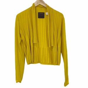 Anthropologie  Yellow Cropped Cardigan
